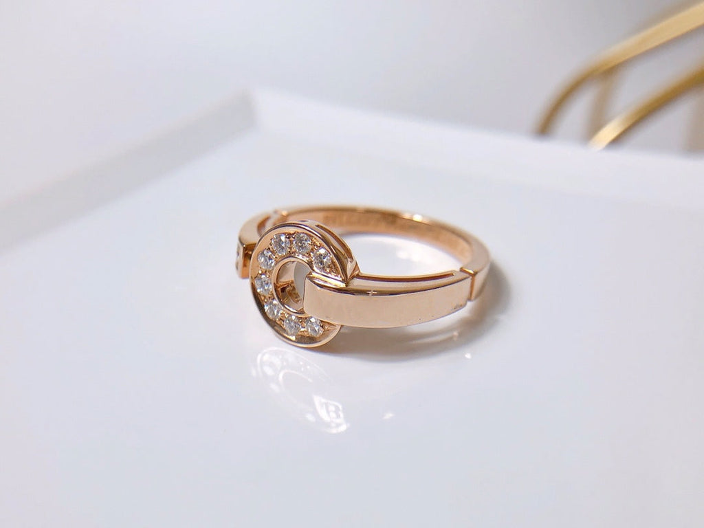 Bvlgari Dream Ring Cubic Zirconia Pink Gold
