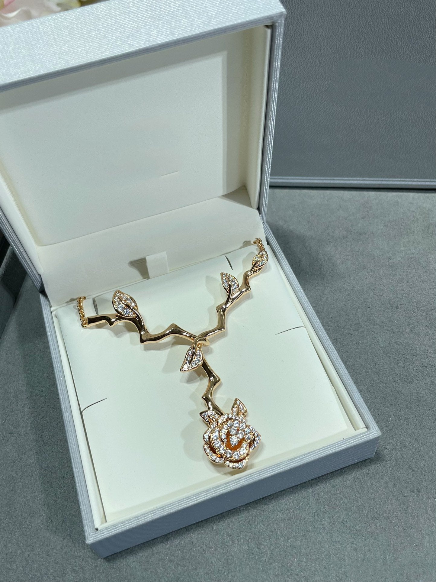 Dior Rose Bagatelle Cubic Zirconia Necklace