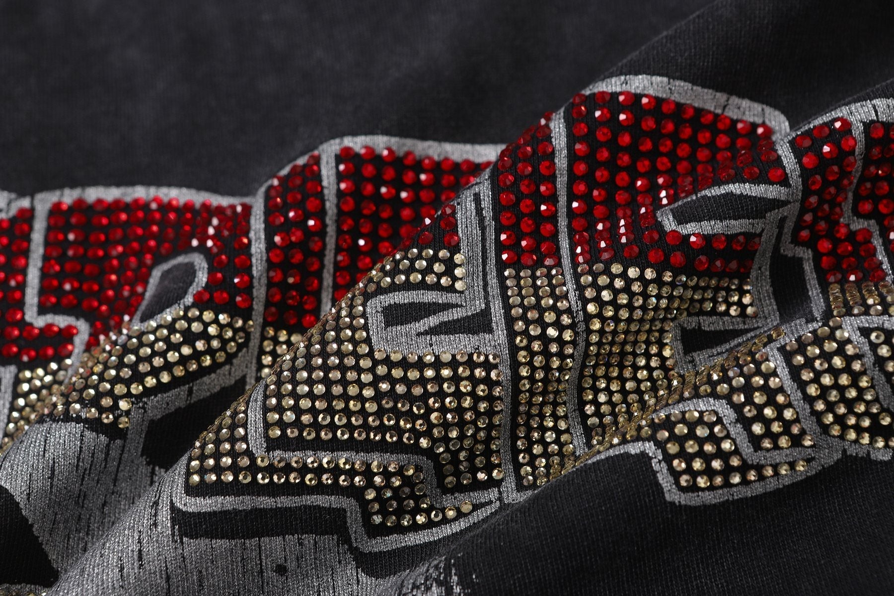 Godspeed Dog Graphic Distressed Sleeve T-Shirt — detail