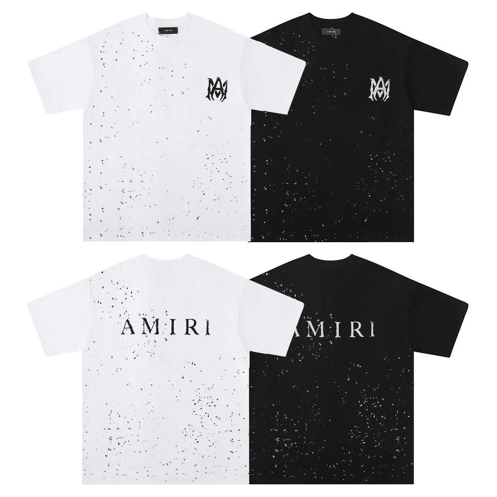 AMIRI Paint Splatter Graphic T-Shirt — comparison
