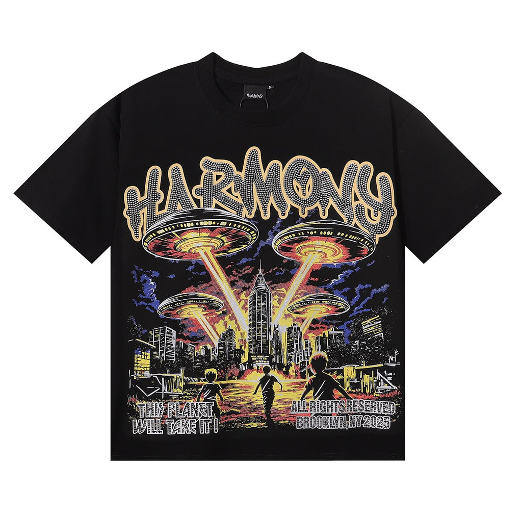 HARMONY UFO City Graphic Short-Sleeve T-Shirt — hero