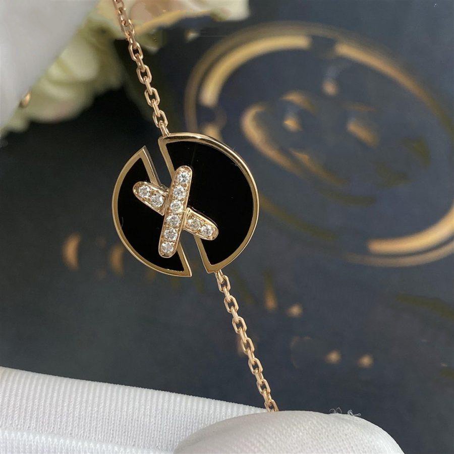 Chaumet Jeux de Bracelet Onyx Pink Gold Cubic Zirconia