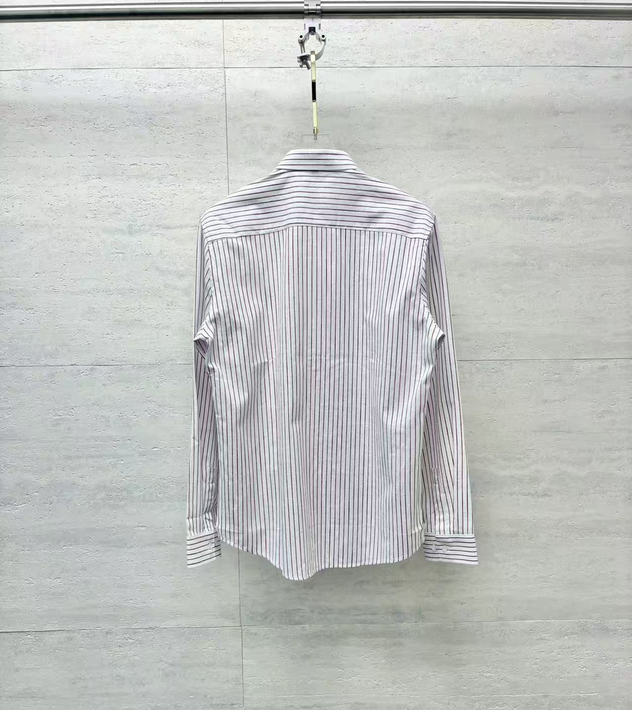 Test2-Ralph Lauren Striped Embroidered Long-Sleeve Button-Up Shirt — back