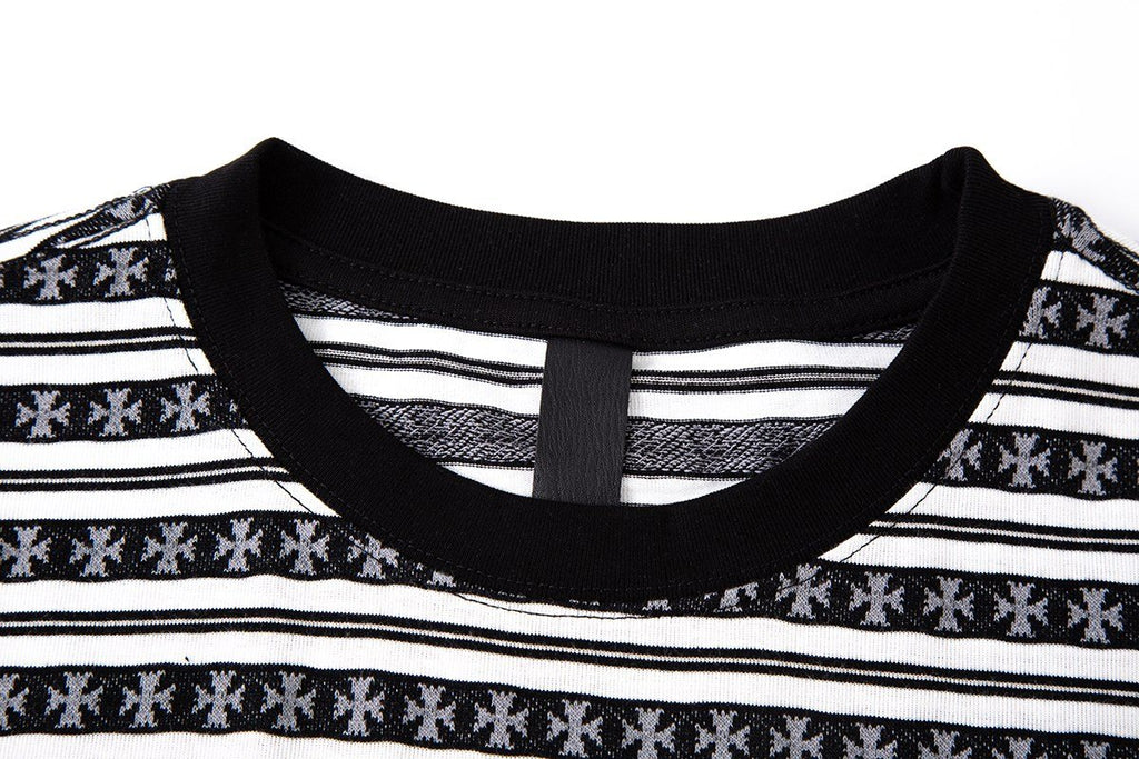Test2-Chrome Hearts Striped Jacquard Knit T-Shirt — detail